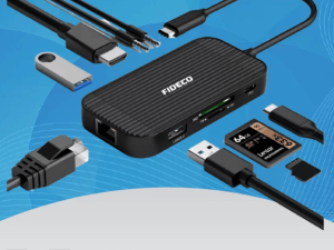 FIDECO(TC09)-USB3.0 TYPE-C 9 IN 1 MUITIFUNCTIONAL ADAPTER - Zapcart Technology Qatar