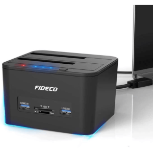 FIDECO(YPZ04-S2HC)-USB 3.0 all in 1 hdd docking station driver 2.5 3.5 external hard drive with card reader - Zapcart Technology Qatar