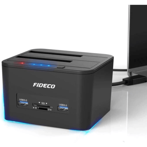 FIDECO(YPZ04-S2HC)-USB 3.0 all in 1 hdd docking station driver 2.5 3.5 external hard drive with card reader - Zapcart Technology Qatar