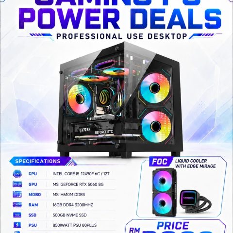 Gadget Zone Customized Gaming PC Set June Package (RTX5060 Series) - Set A - Zapcart Technology Qatar