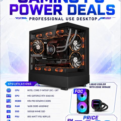 Gadget Zone Customized Gaming PC Set June Package (RTX5060 Series) - Set D - Zapcart Technology Qatar