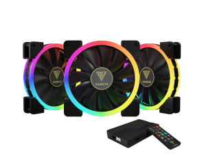 Gamdias Aeolus M1 14CM RGB GAMING FAN (3PCS) - AEOLUS M1-1403R - Zapcart Technology Qatar