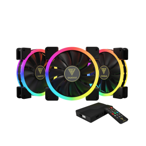 Gamdias Aeolus M1 14CM RGB GAMING FAN (3PCS) - AEOLUS M1-1403R - Zapcart Technology Qatar