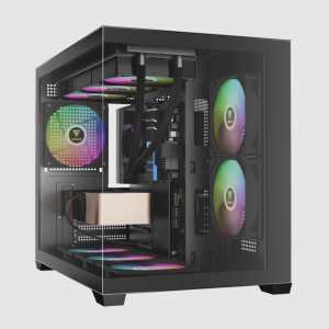 GAMDIAS AURA GC10M ARGB SPACIOUS PANORAMIC ARGB MICRO-TOWER CASE - Zapcart Technology Qatar