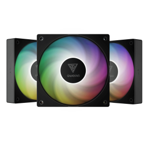 Gamdias NOTUS M1-1203 ARGB (ARGB PWM Fan (3 PC) Swappable Fan Blades (Reverse Fan Blades Included)) - Zapcart Technology Qatar
