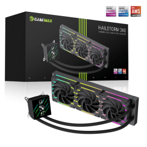 GAMEMAX HAILSTORM 360 High-Performance Modular LCD Screen CPU Cooler - Zapcart Technology Qatar