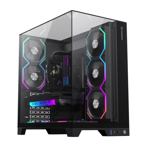 GAMEMAX Infinity Pro Panoramic Tempered Glass Mid-Tower Gaming PC Case - Zapcart Technology Qatar