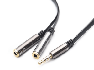 GLINK 3.5mm Aux Audio Cable Splitter 1 in 2 out Jack Earphone Audio Splitter Adapter 1 Male to 2 Female Extension Aux FLAT Cable (MIC+EARPHONE) - Zapcart Technology Qatar