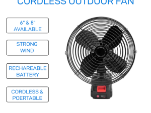 GLINK- 6/8 " 21V Electric Fan Summer Outdoor Camping Ventilador Adjustable Speed Mini Cordless Portable Rechargeable - Zapcart Technology Qatar