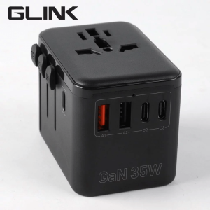 GLINK CC283-TRAVEL ADAPTER FAST CHARGER (35W) WITH 2*USB+3 TYPE-C - Zapcart Technology Qatar