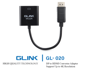 GLINK- DISPLAYPORT TO HDMI ADAPTER RESOLUTIONS UP TO 4K (GL-020) - Zapcart Technology Qatar