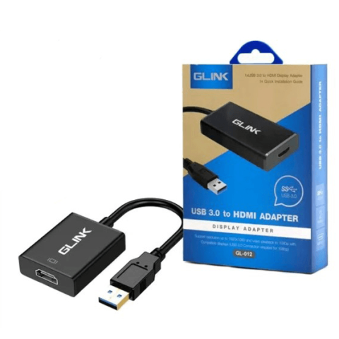 GLINK (GL-012) - USB 3.0 TO HDMI ADAPTER SUPPORT RESOLUTIONS UP TO 4K (CB383BK) - Zapcart Technology Qatar