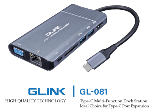 GLINK (GL-081) - TYPE C MULTI-FUNTION DOCKS STATION - Zapcart Technology Qatar