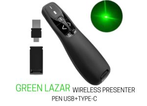 GLINK - GREEN LASER Wireless Presenter Pen USB+TYPE-C Pointer PPT Remote Control Presentation - Zapcart Technology Qatar