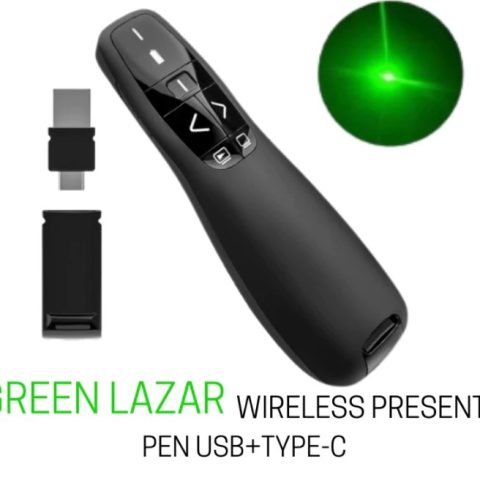 GLINK - GREEN LASER Wireless Presenter Pen USB+TYPE-C Pointer PPT Remote Control Presentation - Zapcart Technology Qatar
