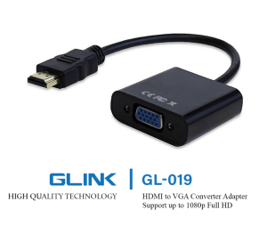 GLINK- HDMI TO VGA CONVERTER SUPPORT RESOLUTIONS UP TO 1080P (GL-019) - Zapcart Technology Qatar