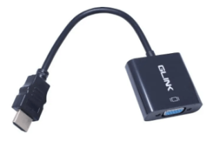 GLINK- HDMI TO VGA CONVERTER WITH 3.5MM WITH AUDIO PORT SUPPORT RESOLUTIONS UP TO 1080P (GL-001) (CB306BK) (CB306WH) - Zapcart Technology Qatar