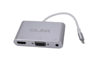 GLINK- LIGHTNING DIGITAL AV ADAPTER TO HDMI +VGA (GL-010) - Zapcart Technology Qatar