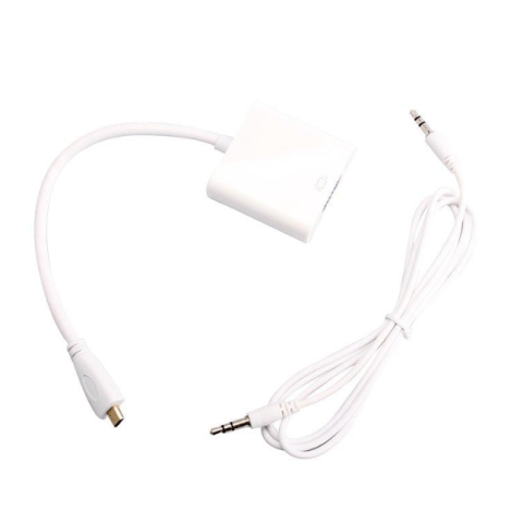 GLINK Micro HDMI TO VGA WITH Audio Out (CB124WH) (CB124BK) - Zapcart Technology Qatar