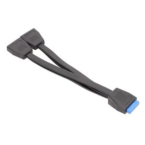 GLINK Motherboard USB 3.0 19PIN Header 1 to 2 Extension Splitter adapter Cable - Zapcart Technology Qatar