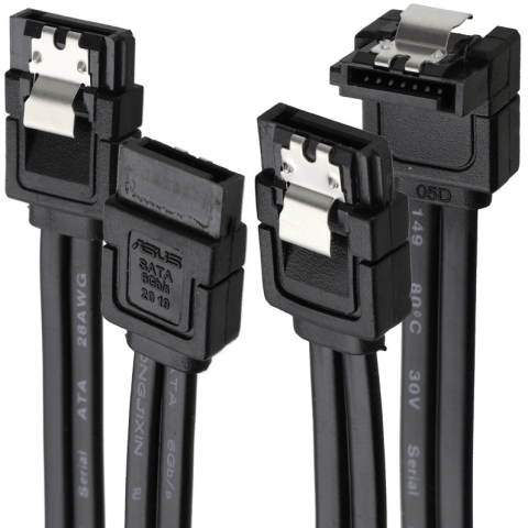 GLINK-ORIGINAL ASUS (Straight / Right Angle) Cable 6Gbps 3.0 SATA Serial ATA Data Cable With Clip For HDD/SSD HDD-42CM - Zapcart Technology Qatar