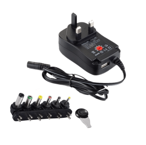 GLINK Universal Wall Plug-in Adapter 30W - Input:100-240VAC, 50/60Hz -Output:3V/4.5V/5V/6V/7.5V/9V/12V, Max:2.5A - Zapcart Technology Qatar