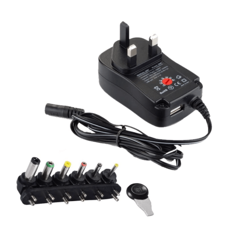 GLINK Universal Wall Plug-in Adapter 30W - Input:100-240VAC, 50/60Hz -Output:3V/4.5V/5V/6V/7.5V/9V/12V, Max:2.5A - Zapcart Technology Qatar