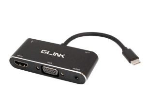 GLINK- USB TYPE C TO HDMI/VGA ADAPTER 4K ULTRA HD(GL-058) - Zapcart Technology Qatar