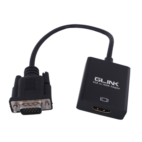 GLINK- VGA TO HDMI ADAPTER WITH AUDIO VGA 1920 X 1080P (GL-009) (CB308BK) - Zapcart Technology Qatar