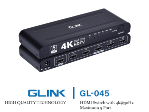 GLINK(GL-045)-4K HDMI SWITCH 5 PORT - Zapcart Technology Qatar