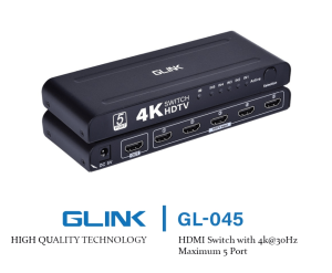 GLINK(GL-045)-4K HDMI SWITCH 5 PORT - Zapcart Technology Qatar