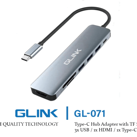 GLINK(GL-071)-TYPE-C ADAPTER 4 IN 1(SD/TF+USB3.0+PD) - Zapcart Technology Qatar