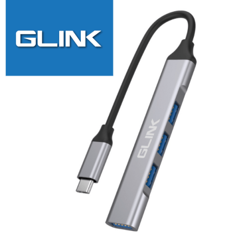 GLINK(GL-T01)-TYPE-C TO 4 PORTS HUB(1 PORT 3.0+3 PORT 2.0) - Zapcart Technology Qatar
