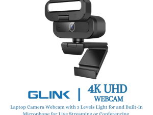 GLINK(WC13)-4k UHD Laptop Camera Webcam with 3 Levels Light for and Built-in Microphone for Live Streaming or Conferencing - Zapcart Technology Qatar