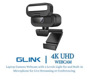 GLINK(WC13)-4k UHD Laptop Camera Webcam with 3 Levels Light for and Built-in Microphone for Live Streaming or Conferencing - Zapcart Technology Qatar