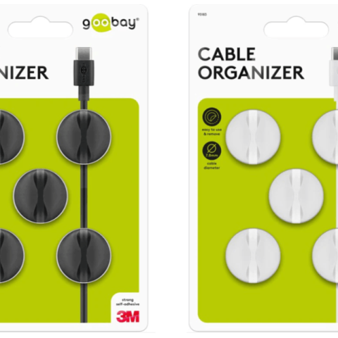 GOOBAY Cable Management 1 Slot 5-Piece Set White - 95183 | Black - 95040 - Zapcart Technology Qatar