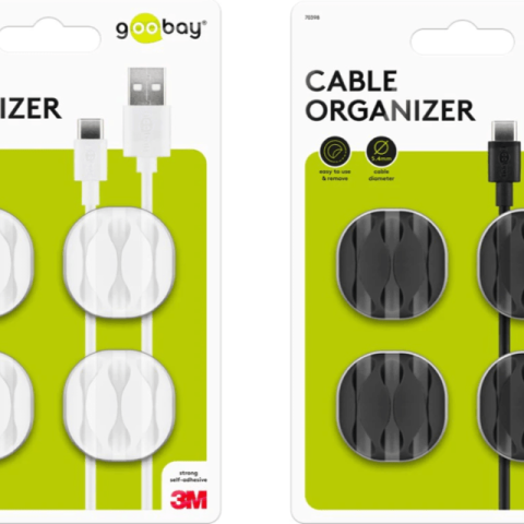 GOOBAY Cable Management 3 Slots 4-Piece Set White - 70373 | Black - 70398 - Zapcart Technology Qatar