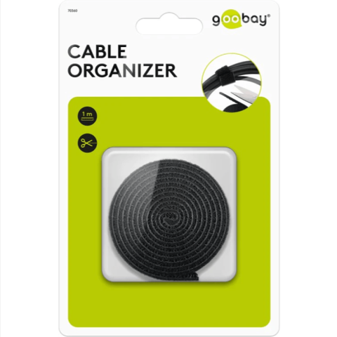 GOOBAY Cable Management Set with Hook-and-Loop Fastener Roll (1m) - 70360 - Zapcart Technology Qatar