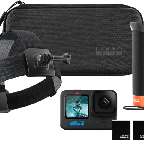 GoPro HERO12 Black + Accessories Bundle, Includes Handler + Head Strap 2.0 + Enduro Battery + Carrying Case - Zapcart Technology Qatar