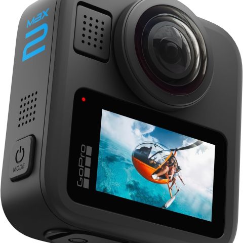GoPro MAX2 - Waterproof 360 + Traditional Action Camera (Touch Screen, Spherical 8K Video, 29MP 360 Photos, Easy Replaceable Lenses, HyperSmooth Stabilization, 6 Microphones) - Zapcart Technology Qatar