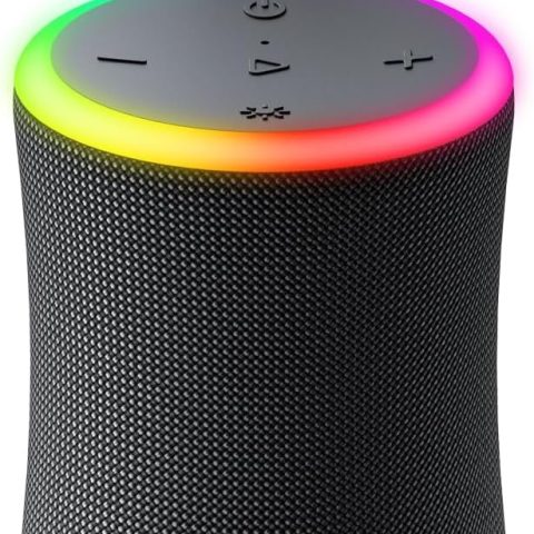 Havit SK832BT Bluetooth Speaker Black (RGB Lights, Powerful Stereo Sound, Waterproof, 1800mAh Battery, Built-in Microphone, TWS, USB, AUX, MicroSD) - Zapcart Technology Qatar