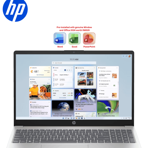 HP 15.6 inch FHD Laptop [15-fc0878AU/15-fc0880AU] (R5-7530U, 8GB D4, 512GB SSD, ATI, H&S, W11) - Zapcart Technology Qatar