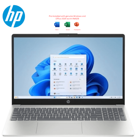 HP [15-fd0905TU/15-fd0906TU/15-fd0907TU] 15.6" FHD Laptop ( Intel Core 5-120U ,16GB, 512GB, Intel, W11, H&S 2024&M365 ) - Zapcart Technology Qatar