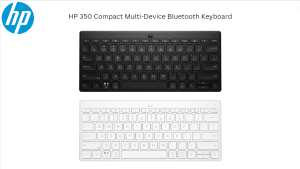 HP 350 Compact Multi-Device Bluetooth Keyboard (Black / White) - Zapcart Technology Qatar