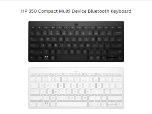 HP 350 Compact Multi-Device Bluetooth Keyboard (Black / White) - Zapcart Technology Qatar
