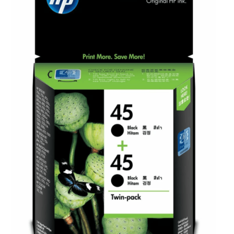 HP 45 Black Inkjet Crtg Twin Pack - Zapcart Technology Qatar