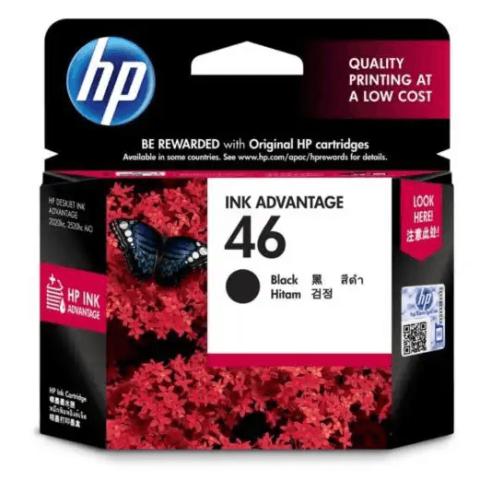 HP 46 Ink Cartridge (HP Deskjet Ink Advantage 2020hc 2520hc AiO Printer; HP DeskJet Ink Advantage Ultra 2029 2529 4729 Printer) - Zapcart Technology Qatar