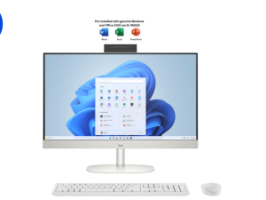 HP All-in-One 24-cr0261d PC 24" FHD Shell White (R7-7730U, 8GB D4, 512GB SSD, Intel, H&S, W11) - Zapcart Technology Qatar