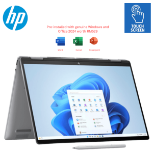 HP Envy X360 14-Fa0141AU 14'' 2K Touch 2-In-1 Laptop Meteor Silver (Ryzen 5 8640HS, 16GB, 512GB SSD, ATI, W11, HS+M365) - Zapcart Technology Qatar