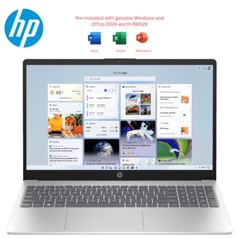 HP Laptop 15.6 inch 15-fc0421AU, Silver (AMD Athlon Silver/15.6" FHD/8GB D5/512 SSD/W11/H&S 2024) - Zapcart Technology Qatar